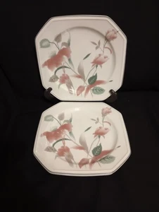  Piatti quadrati Mikasa Continental motivo fiori seta # F3003 - set di 3 - Foto 1 di 5