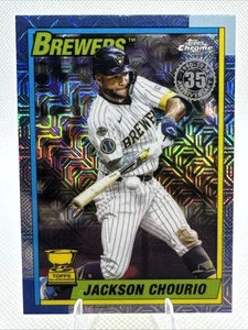 2025 Topps Update 1990 Chrome Silver Pack U90C-35 Jackson Chourio Rookie CUP - Picture 1 of 3