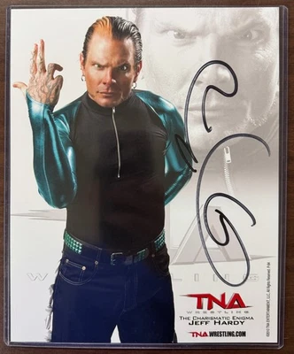 Фотография рестлера Джеффа Харди с автографом 8x10 TNA черный маркер - Изображение 1 из 2