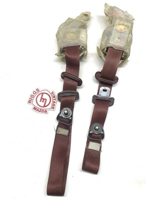 Mazda Rx7 FC S4 S5 1986 - 1991 Burgundy Seat belts - Image 1 of 4