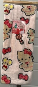 Hello Kitty Gingerbread Cookie Plush Throw FREE SHIPPING 50x70 BLANKET VIRAL - Picture 1 of 6