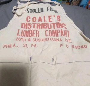 Vintage Large Hardware Store Apron Coales Distributing Lumber Philadelphia 1950s - Picture 1 of 5