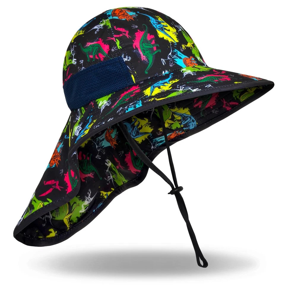 Sombrero para el sol de ala ancha para niños - UPF 50+ protección UV con correa ajustable para la barbilla Foto 1 de 4