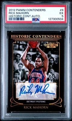 2012 Contenders Rick Mahorn #9 Historic Contenders Autographs PSA 5 - Image 1 of 2