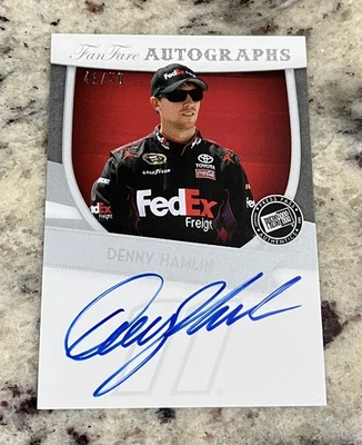 2013 Press Pass FanFare Denny Hamlin Auto Autograph # 41/50 No. FF-DH  - Image 1 of 2