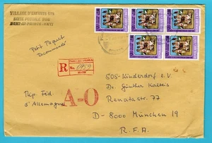 HAITI R Brief mit Pfadfindermarken 1987 Port au Prince nach Deutschland - Bild 1 von 2