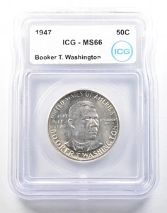 1947 Booker T Washington Commemorative Half Dollar MS66 ICG *0146 - Picture 1 of 3