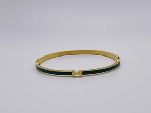 Bangle Clic H Letter Bracelet Gold Plated Stainless Steel Gold GreenDainty Clean - Picture 1 of 2