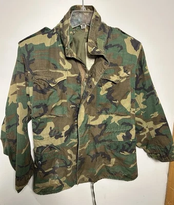 M65 野战夹克小号常规野战迷彩冷天气外套军事军队 Surplu — 第 1/4 张图片