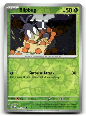 Blipbug 010/182 Reverse Holo Common SV04: Paradox Rift LP - Image 1 of 2