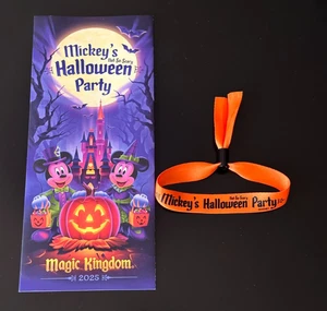 2025 Disney Parks Mickey’s Not So Scary Halloween Party Map & Wristband Armband - Picture 1 of 1