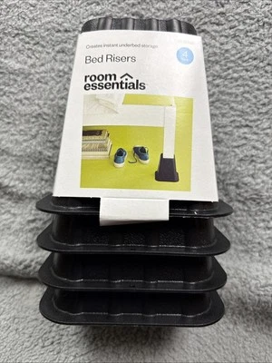 Elevadores de cama espresso Room Essentials 4pk Foto 1 de 4