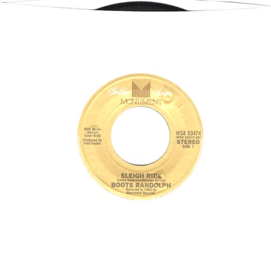 Boots Randolph:  Sleigh Ride / White Christmas .. 45 RPM 9422 - Image 1 of 3