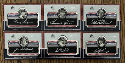 Lot of 6 Upper Deck 2003 SP Legendary Cuts HISTORICAL IMPRESSIONS All #/ 250 - Image 1 of 2
