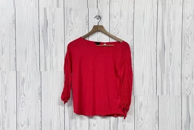 Talbots blouse womens size petite long sleeve scoop neck red stretch top - Image 1 of 4