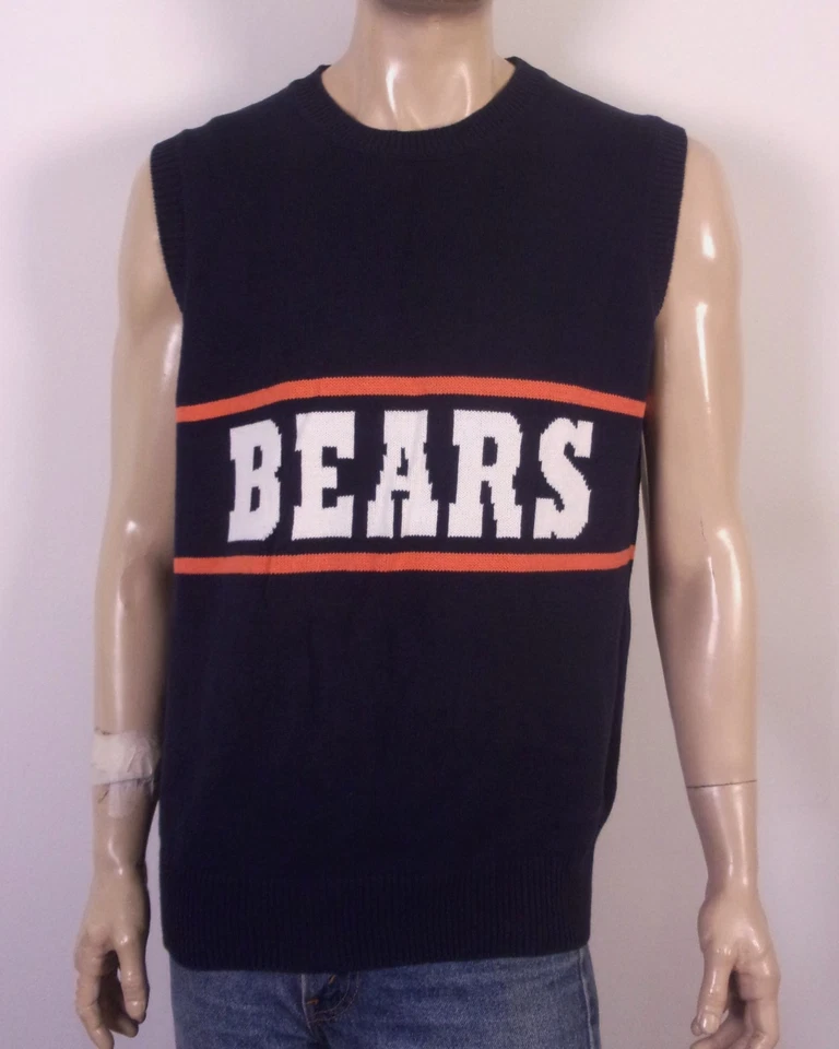 Chaleco Suéter Sin Mangas De Colección Usado en Excelente Condición Comida Chatarra Chicago Bears Mike Ditka NFL Talla XL Foto 1 de 4