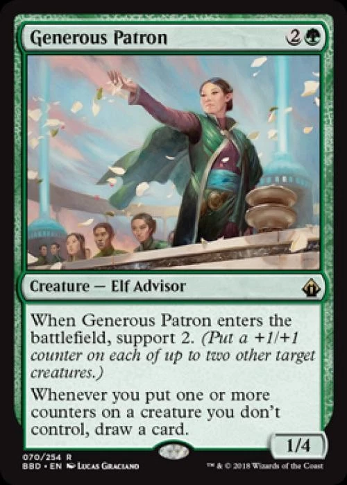 MTG English Generous Patron NM Normal Battlebond - Image 1 of 1