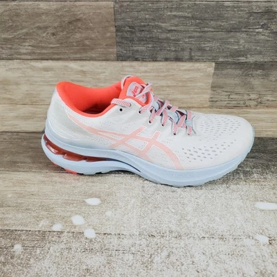 Asics Gel-Kayano 28 Womens Shoes Sz 7 Running Athletic White Orange Sneakers - Image 1 of 4
