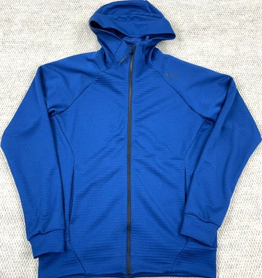 Oakley Sudadera con Capucha Hombre Pequeña Azul Real Cremallera Completa Traje de Pista Chaqueta Ajuste de Rendimiento Foto 1 de 4
