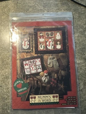 Snowman Samplers Quilt Patterns by Mumm's The Word Wall Hanging & Sampler 1994 - Image 1 of 4