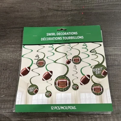 NFL Football Party Decorations Hanging Swirls Birthday Sports Super Bowl Decor - Image 1 of 2