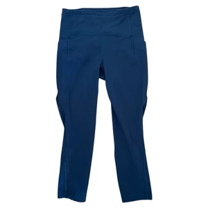 Leggings para mujer Lululemon Fast Free Crop II Nulux azul marino talla 4 (bonitos) - Imagen 1 de 6