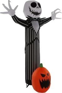 Jack Skellington 9 Ft Halloween Skeleton LED Weather-Resistant Inflatable - Picture 1 of 3