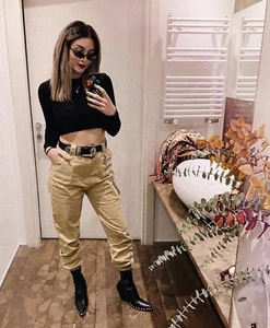 MISTRESS ROCKS Fantasy Stone Canvas Utility Trousers Jogger Size Large - Picture 1 of 12