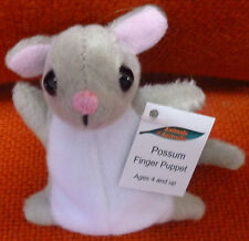 AUSTRALIAN ANIMAL GIFT POSSUM Soft Material FINGER PUPPET - Pack of 6 Puppets