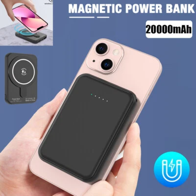 Mini banco de alimentación magnético externo cargador portátil de batería de 20000 mAh para iPhone Foto 1 de 4