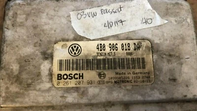 Computadora ecu ecm 4B0 906 018 DA VW Passat 2003 Foto 1 de 4