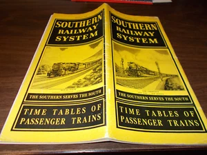 Tabla de tiempo ferroviaria Southern Railway System 1938 / agosto de 1938 - Imagen 1 de 2