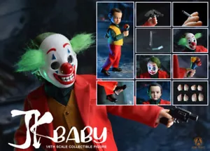 15,5 cm AD-07 1/6 Joker Baby Clown Doppelkopf Actionfigur Sammlerstück beweglich - Bild 1 von 12