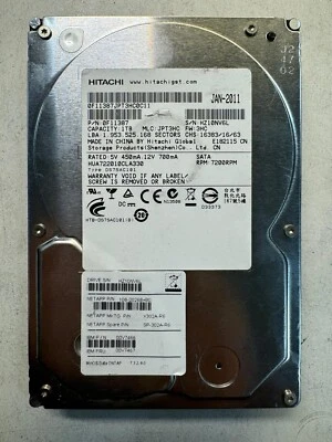 NetApp 1TB 108-00268+B0 HUA722010CLA330 3 Gb/s SATA Server Hard Drives - Image 1 of 4
