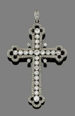 Hermoso colgante de cruz con bisel redondo de plata de ley 925 maciza joyería para mujer* Foto 1 de 2