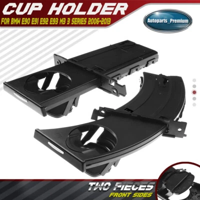 2x Portavasos Negro Izquierdo y Derecho para BMW E90 E91 E92 E93 M3 Serie 3 06-13 Foto 1 de 4