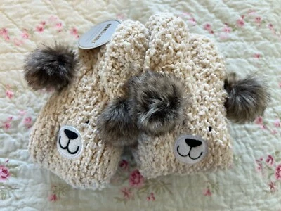 Calcetines de lectura Barnes & Noble cálidos imitación forro sherpa beige cachorro acogedor talla 9-11 Foto 1 de 4