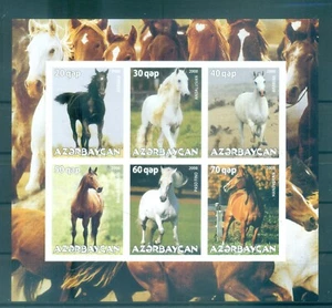 Aserbaidschan 2008 - Zettel "Pferde" ungezähnt - Bild 1 von 1
