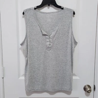 Top pijama jersey tejido Liz Claiborne XXL gris sin mangas para mujer Foto 1 de 4