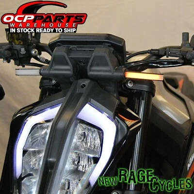 ¡NUEVO! Nuevas señales de giro delanteras Rage Cycles para KTM 790 890 Duke 2018 en adelante Foto 1 de 4