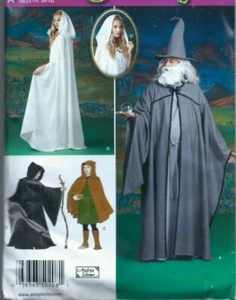 Simplicity 0208 Men/Woman/Teen Tunic, Cape Hood, Hat Costume Pattern Sizes XS-XL - Picture 1 of 3