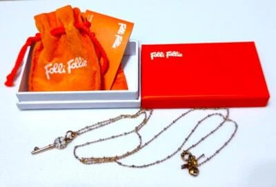 Folli Follie key motif long necklace with storage bag and box 39634 Foto 1 de 4