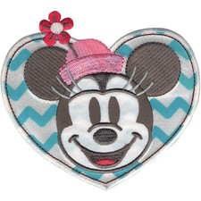 Disney Mickey Mouse Iron-On Applique-Minnie In Heart
