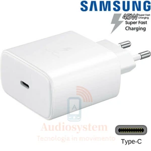 CARICABATTERIA RAPIDO 45W ORIGINALE SAMSUNG USB TYPE C EP-TA845 CARICATORE W - Imagen 1 de 3