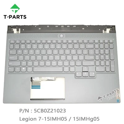 Nuevo para Lenovo Legion 7-15IMH05 7-15IMHg05 Teclado EE. UU. Apoyamanos ASM Backli Gris Foto 1 de 4