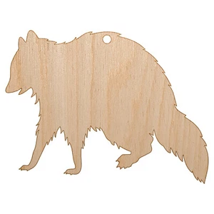 Waschbär Gehen Massiv Unvollendet Handwerk Holz Urlaub Weihnachtsbaum Zum Selbermachen Ornament - Bild 1 von 7