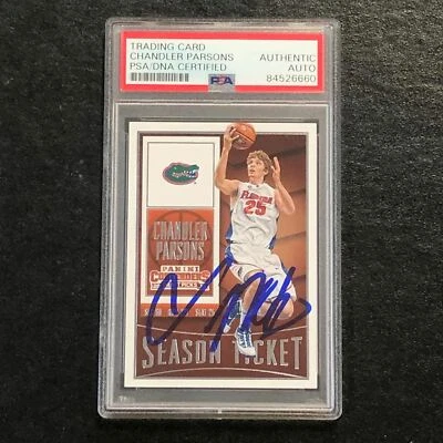 Tarjeta firmada por Chandler Parsons #16 Contenders Draft Picks 2015-16 automática PSA/DNA Sla Foto 1 de 2