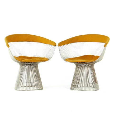 Warren Platner for Knoll Mid Century Dining Chairs - Pair Cover