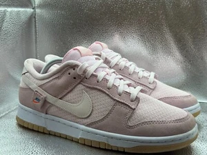 Size 11 Nike Dunk Low Teddy Bear Light Soft Pink Athletic Running Suede Sneaker - Picture 1 of 10
