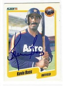 Kevin Bass Signed 1990 Fleer Card #223 Houston Astros - Picture 1 of 1